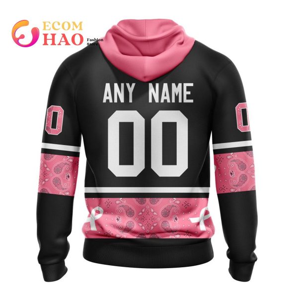 NHL Columbus Blue Jackets Specialized Design In Classic Style With Paisley! In October We Wear Pink Breast Cancer 3D Hoodie
