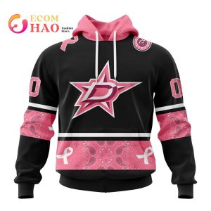 NHL Dallas Stars Specialized Design In Classic Style With Paisley! In October We Wear Pink Breast Cancer 3D Hoodie