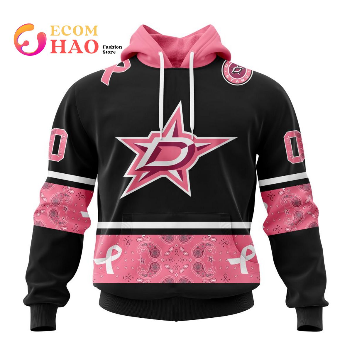 NHL Los Angeles Kings Specialized Design In Classic Style With Paisley! In October We Wear Pink Breast Cancer 3D Hoodie