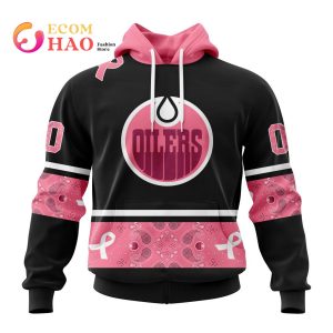 NHL Edmonton Oilers Specialized Design In Classic Style With Paisley! In October We Wear Pink Breast Cancer 3D Hoodie