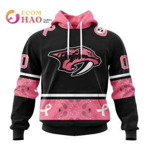 NHL Nashville Predators Specialized Design In Classic Style With Paisley! In October We Wear Pink Breast Cancer 3D Hoodie