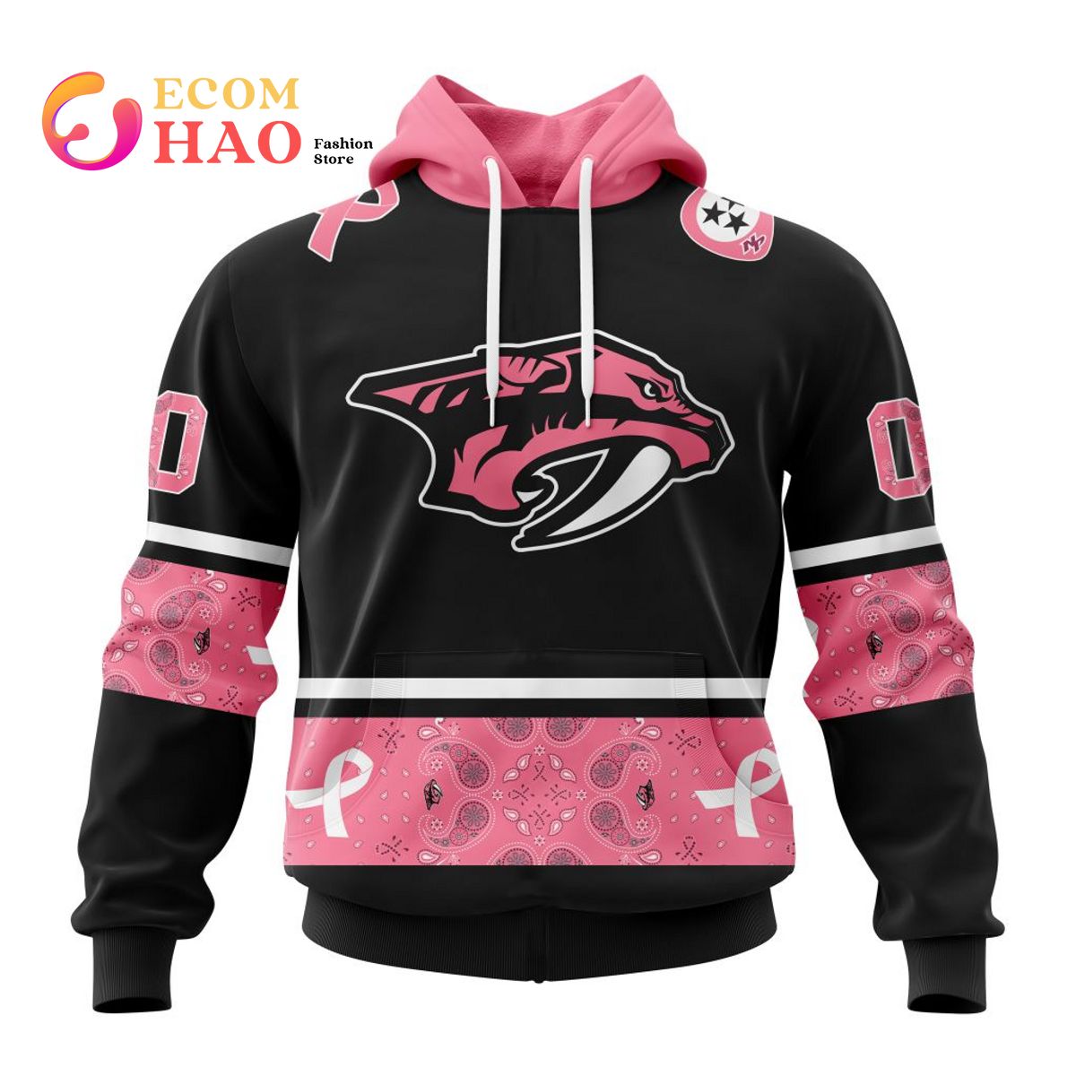 NHL Montreal Canadiens Specialized Design In Classic Style With Paisley! In October We Wear Pink Breast Cancer 3D Hoodie