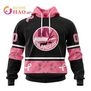 NHL New York Islanders Specialized Design In Classic Style With Paisley! In October We Wear Pink Breast Cancer 3D Hoodie