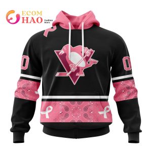 NHL Pittsburgh Penguins Specialized Design In Classic Style With Paisley! In October We Wear Pink Breast Cancer 3D Hoodie