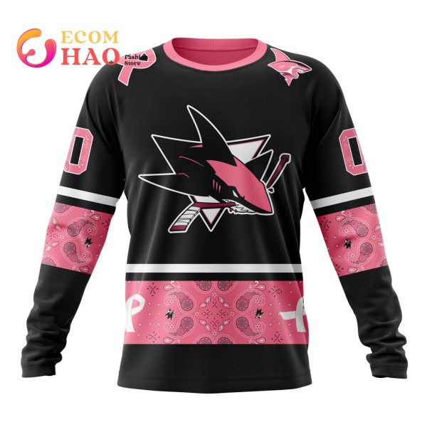 NHL San Jose Sharks Specialized Design In Classic Style With Paisley! In October We Wear Pink Breast Cancer 3D Hoodie