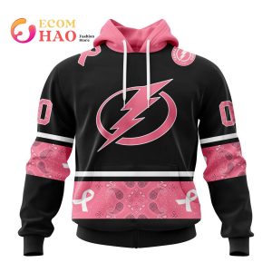 NHL Tampa Bay Lightning Specialized Design In Classic Style With Paisley! In October We Wear Pink Breast Cancer 3D Hoodie