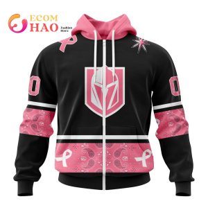 NHL Vegas Golden Knights Specialized Design In Classic Style With Paisley! In October We Wear Pink Breast Cancer 3D Hoodie