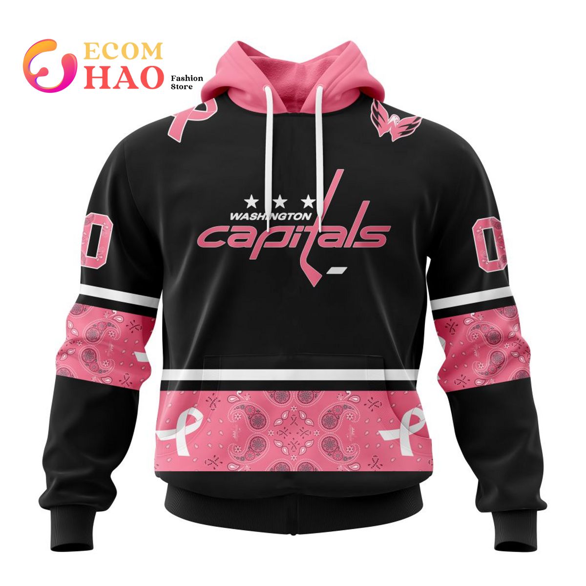 NHL Tampa Bay Lightning Specialized Design In Classic Style With Paisley! In October We Wear Pink Breast Cancer 3D Hoodie