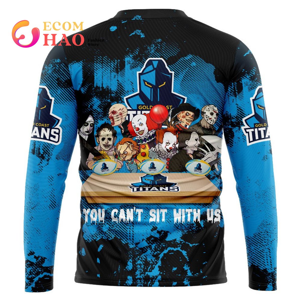 Gold Coast Titans You Can’t Sit With Us Horror Movies Style 3D Hoodie