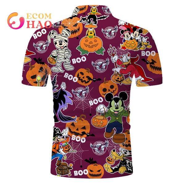 Manly Warringah Sea Eagles Mickey With Friends Happy Halloween 3D Hoodie