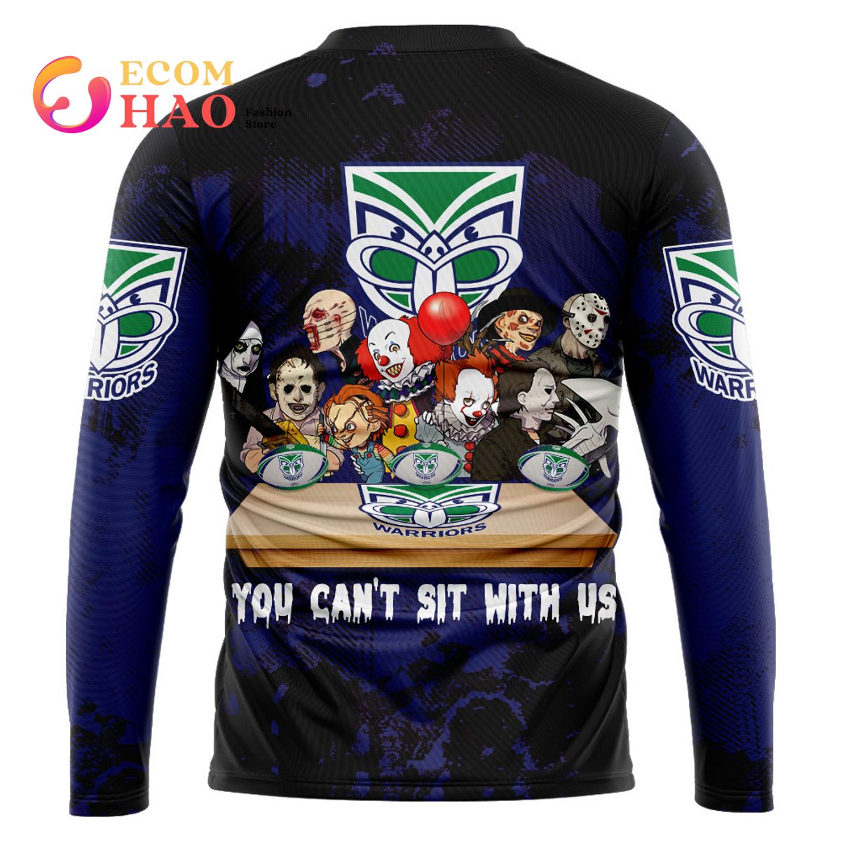 New Zealand Warriors You Can’t Sit With Us Horror Movies Style 3D Hoodie