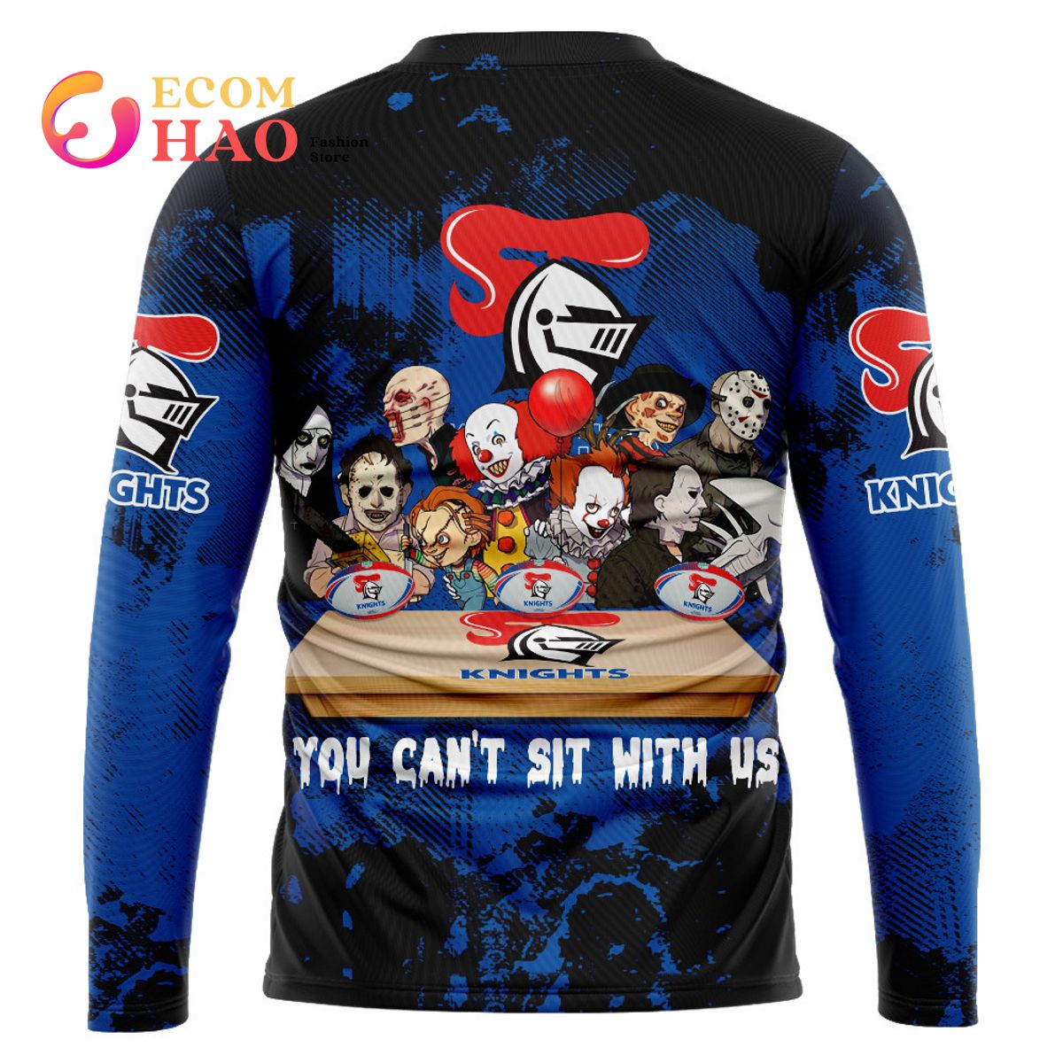 Newcastle Knights You Can’t Sit With Us Horror Movies Style 3D Hoodie