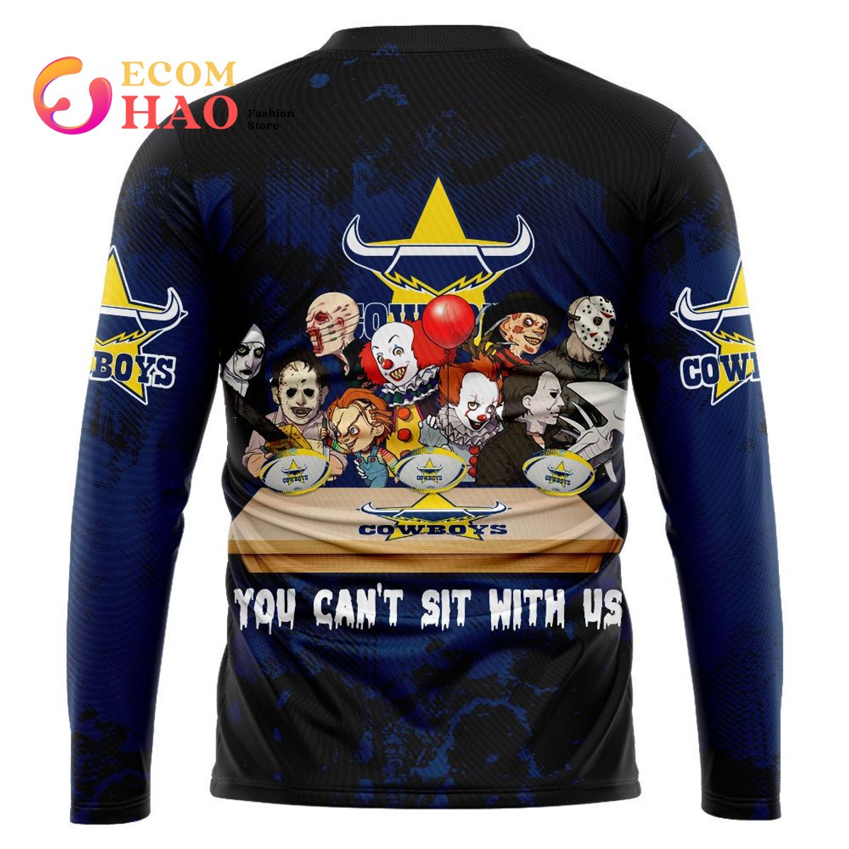 North Queensland Cowboys You Can’t Sit With Us Horror Movies Style 3D Hoodie