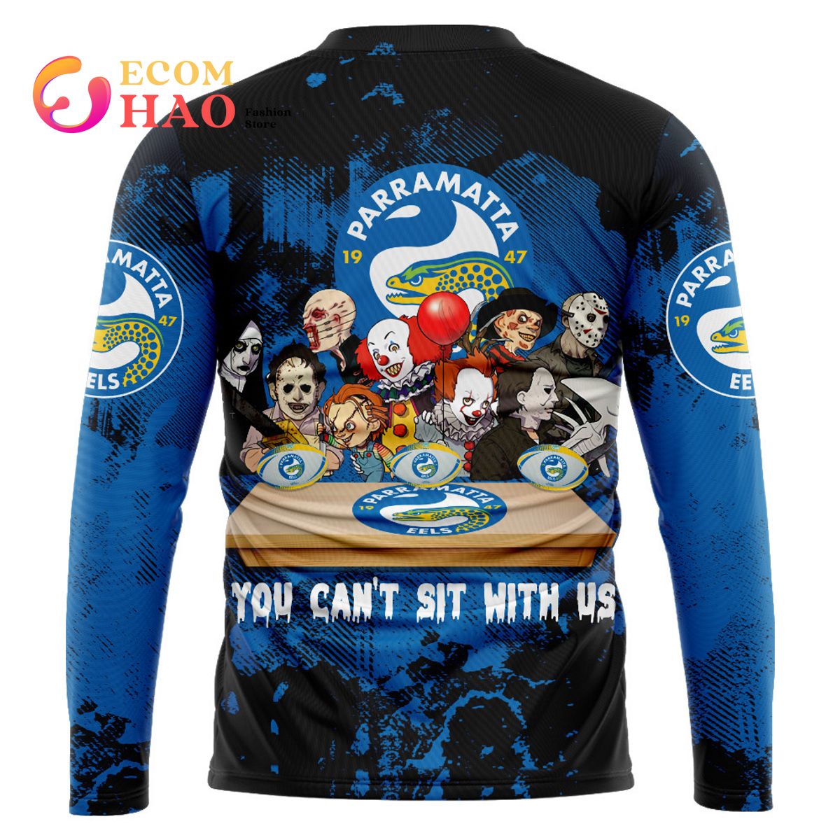 Parramatta Eels You Can’t Sit With Us Horror Movies Style 3D Hoodie