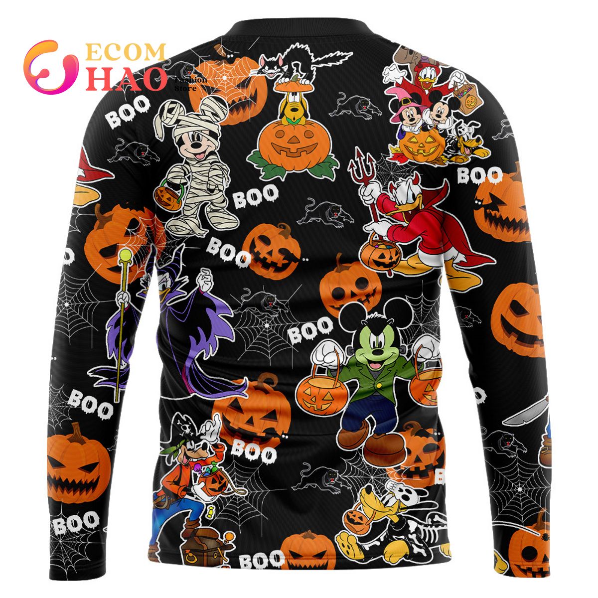 Penrith Panthers Mickey With Friends Happy Halloween 3D Hoodie