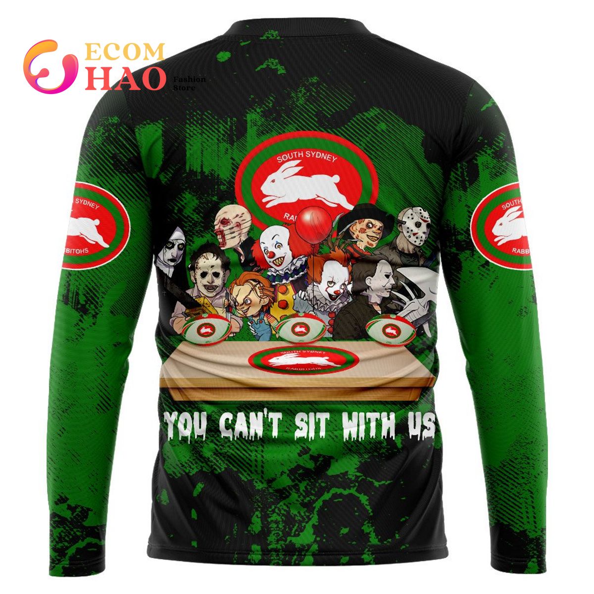 South Sydney Rabbitohs You Can’t Sit With Us Horror Movies Style 3D Hoodie