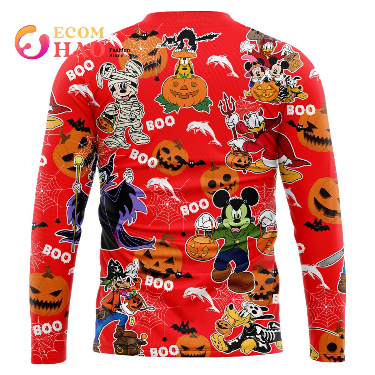 The Dolphins Mickey With Friends Happy Halloween 3D Hoodie