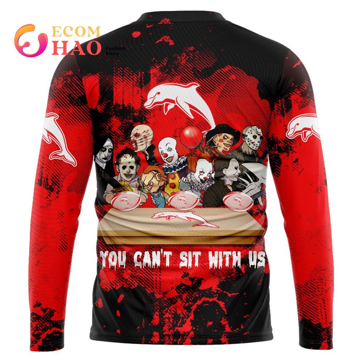 The Dolphins You Can’t Sit With Us Horror Movies Style 3D Hoodie