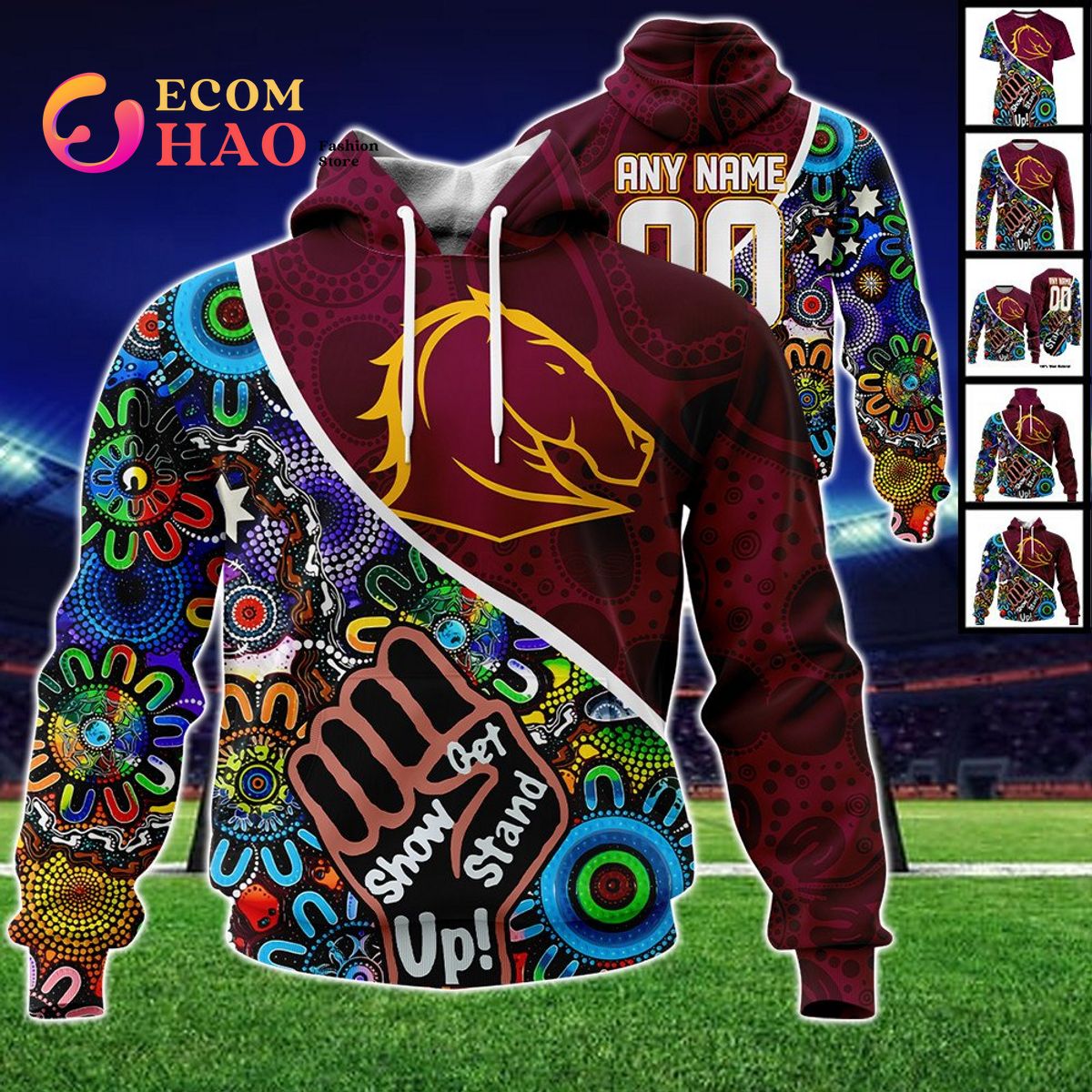 Brisbane Broncos Personalized Indigenous Naidoc 3D Hoodie