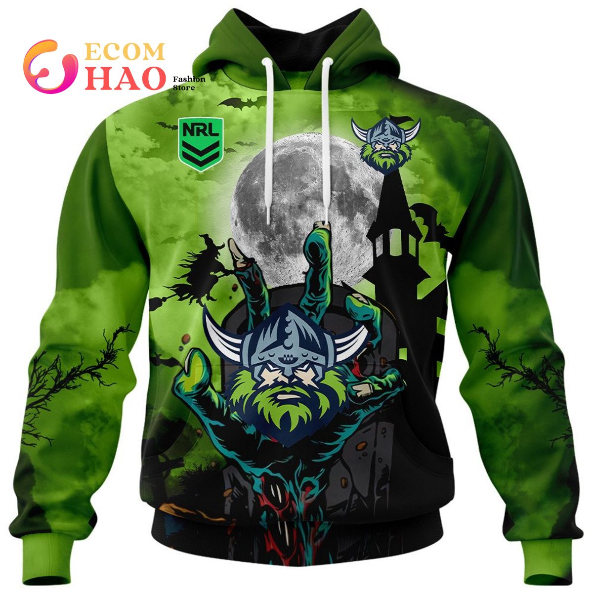 Canberra Raiders Halloween Is Coming 3D Hoodie