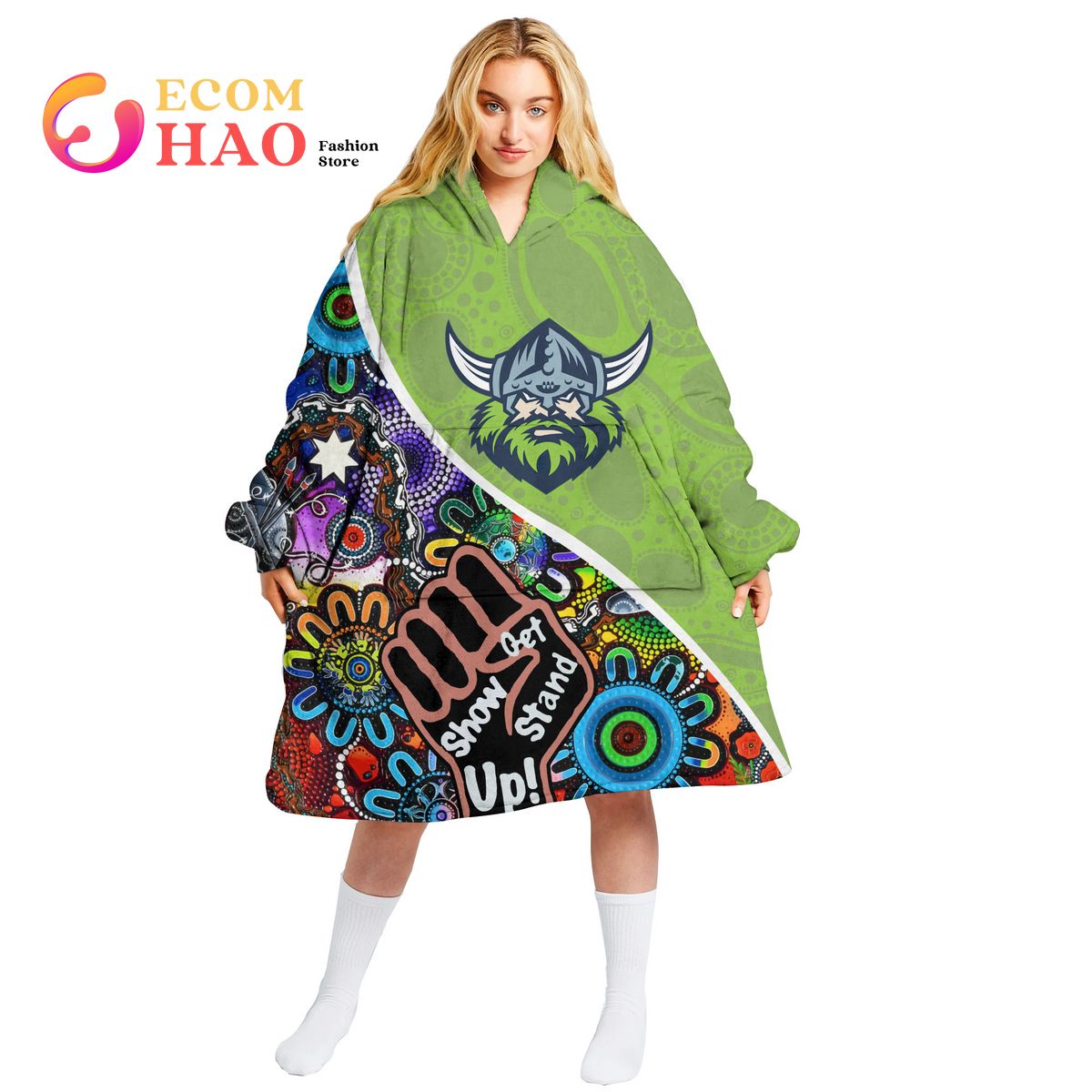 Canberra Raiders Personalized Indigenous Naidoc 3D Hoodie