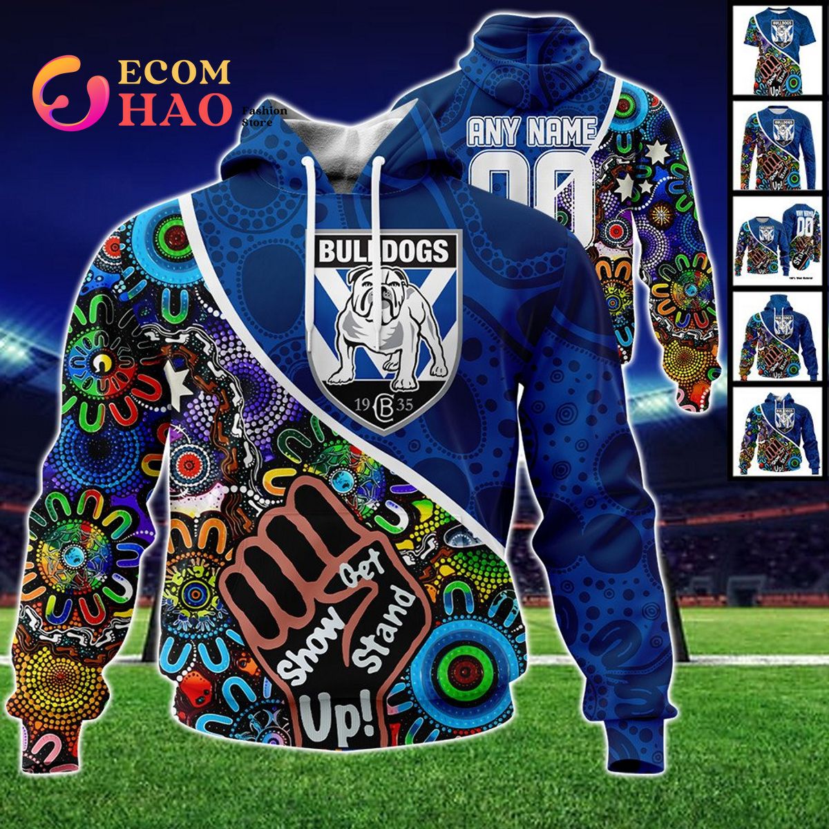 Canterbury-Bankstown Bulldogs Personalized Indigenous Naidoc 3D Hoodie