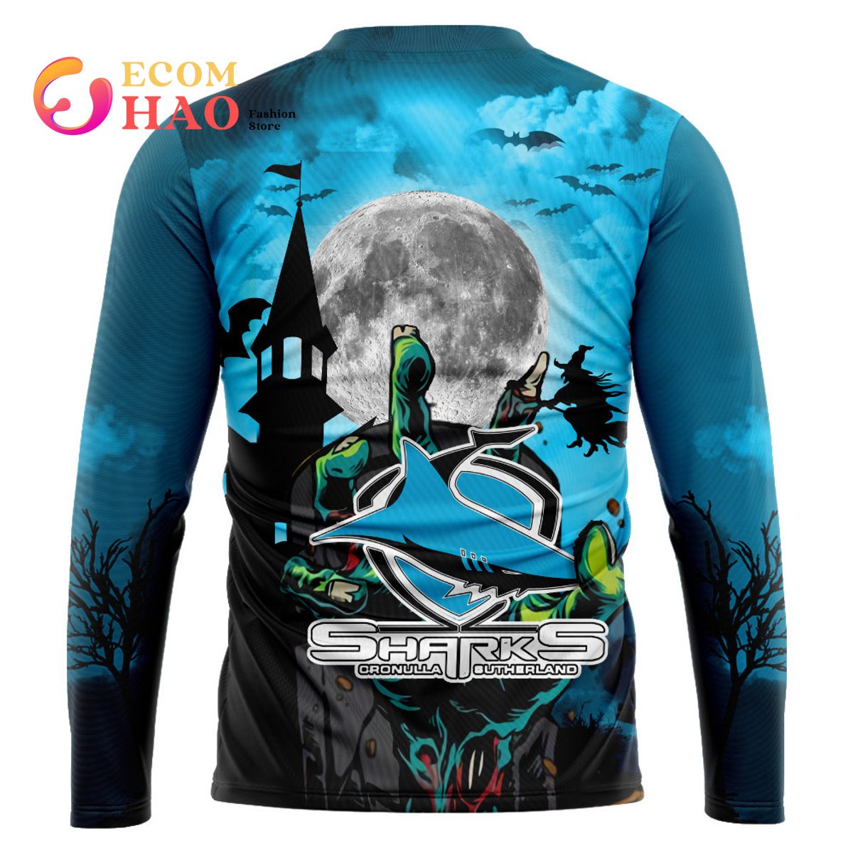 Cronulla-Sutherland Sharks Halloween Is Coming 3D Hoodie