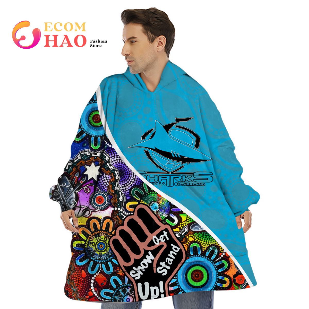 Cronulla-Sutherland Sharks Personalized Indigenous Naidoc 3D Hoodie