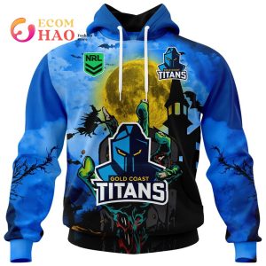 Gold Coast Titans Halloween Is Coming 3D Hoodie Gold Coast Titans Halloween Is Coming 3D Hoodie