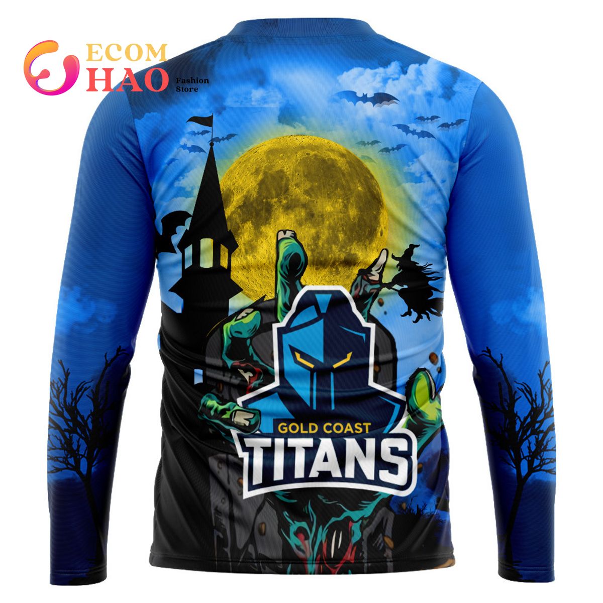 Gold Coast Titans Halloween Is Coming 3D Hoodie