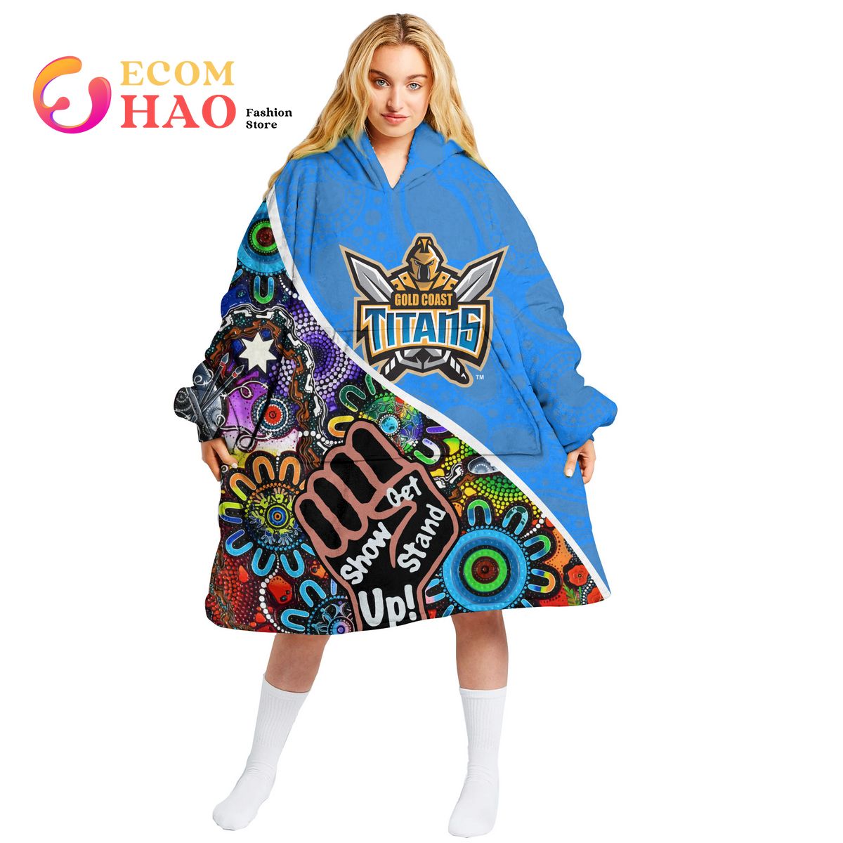 Gold Coast Titans Personalized Indigenous Naidoc 3D Hoodie