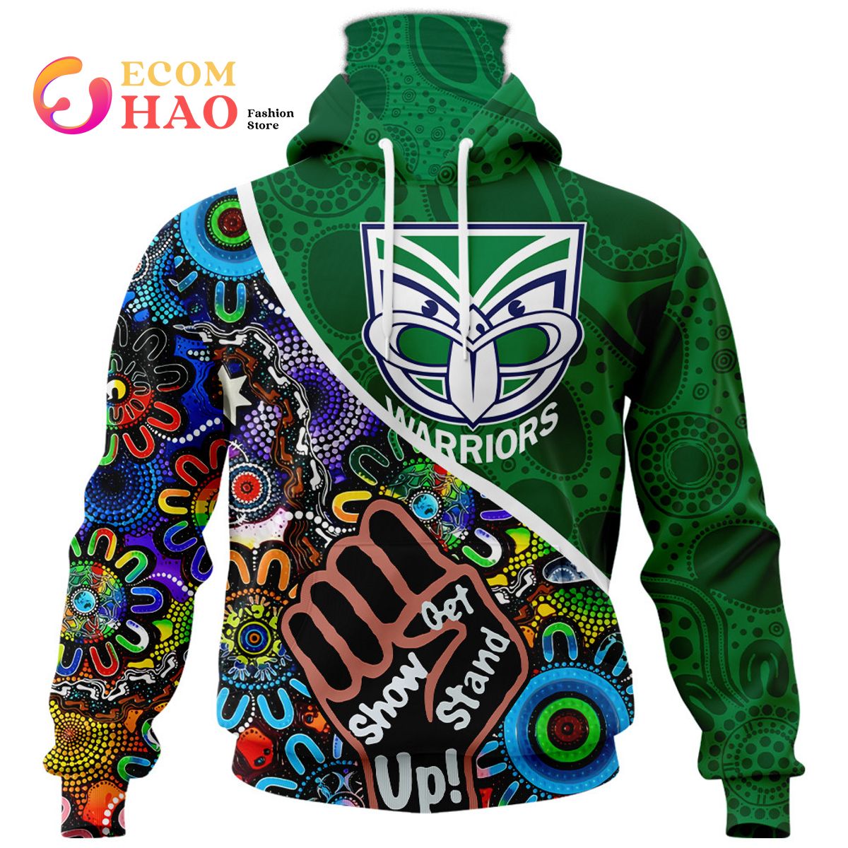 New Zealand Warriors Personalized Indigenous Naidoc 3D Hoodie