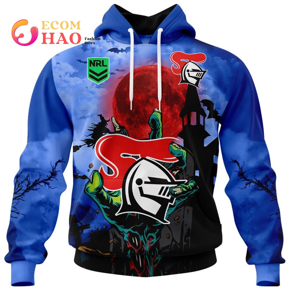 Newcastle Knights Halloween Is Coming 3D Hoodie