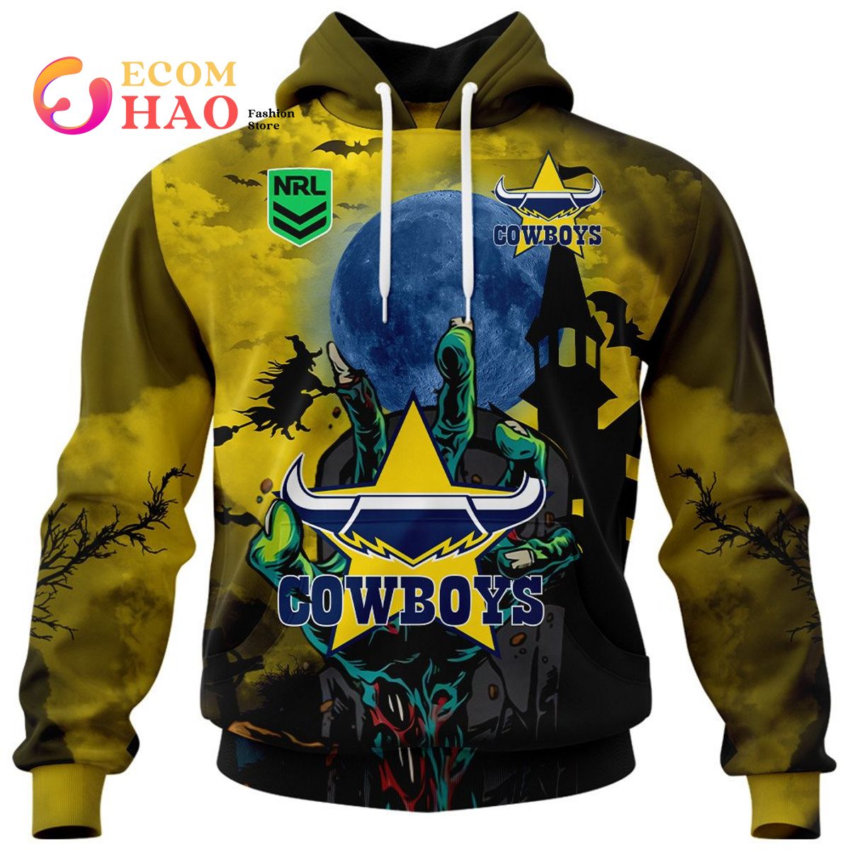 North Queensland Cowboys Halloween Is Coming 3D Hoodie