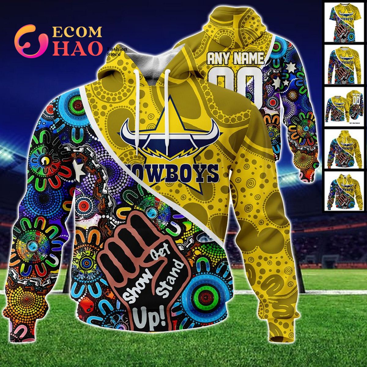 North Queensland Cowboys Personalized Indigenous Naidoc 3D Hoodie