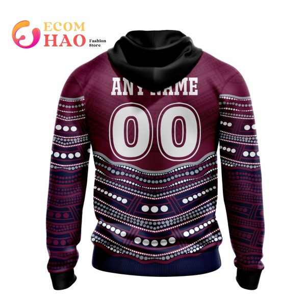 NRL Manly Warringah Sea Eagles Specialized Indigenous Concept With Team Mascot 3D Hoodie