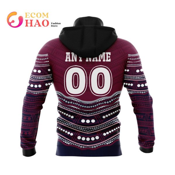 NRL Manly Warringah Sea Eagles Specialized Indigenous Concept With Team Mascot 3D Hoodie