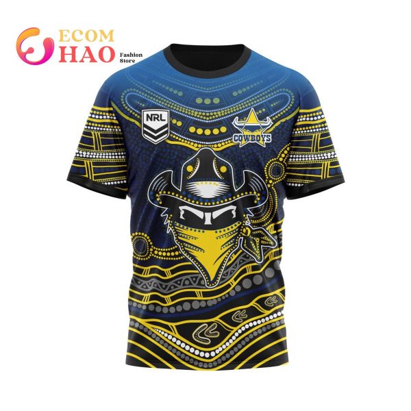NRL North Queensland Cowboys Specialized Indigenous Concept With Team Mascot 3D Hoodie