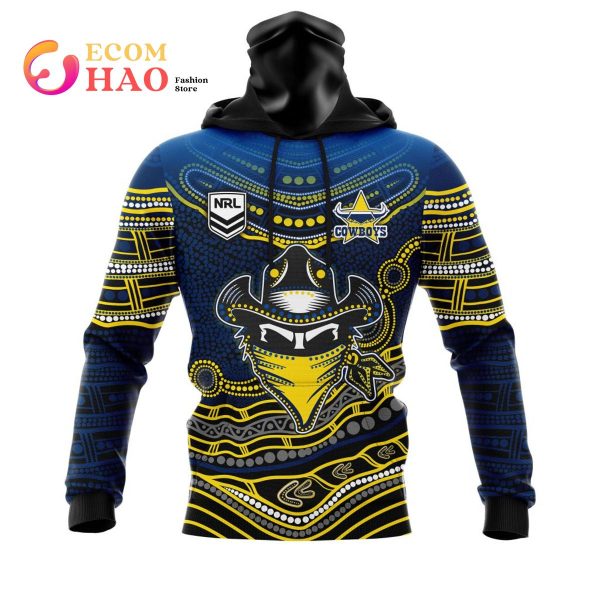 NRL North Queensland Cowboys Specialized Indigenous Concept With Team Mascot 3D Hoodie