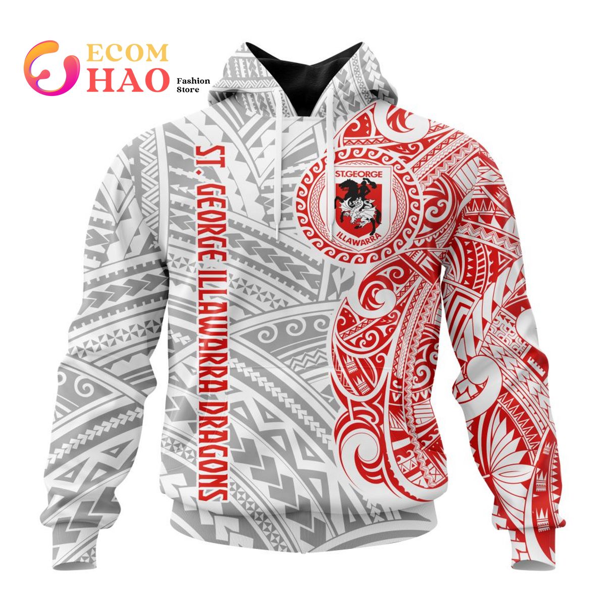 NRL St. George Illawarra Dragons Specialized Design Wih Classic Style 3D Hoodie