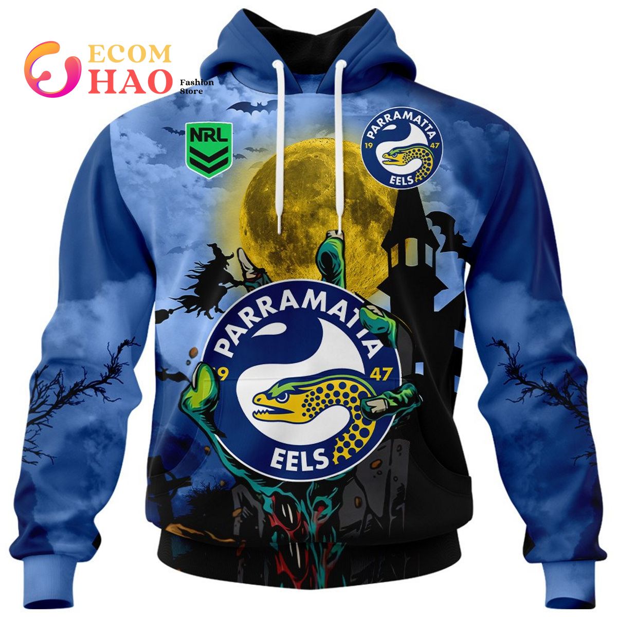 Parramatta Eels Halloween Is Coming 3D Hoodie