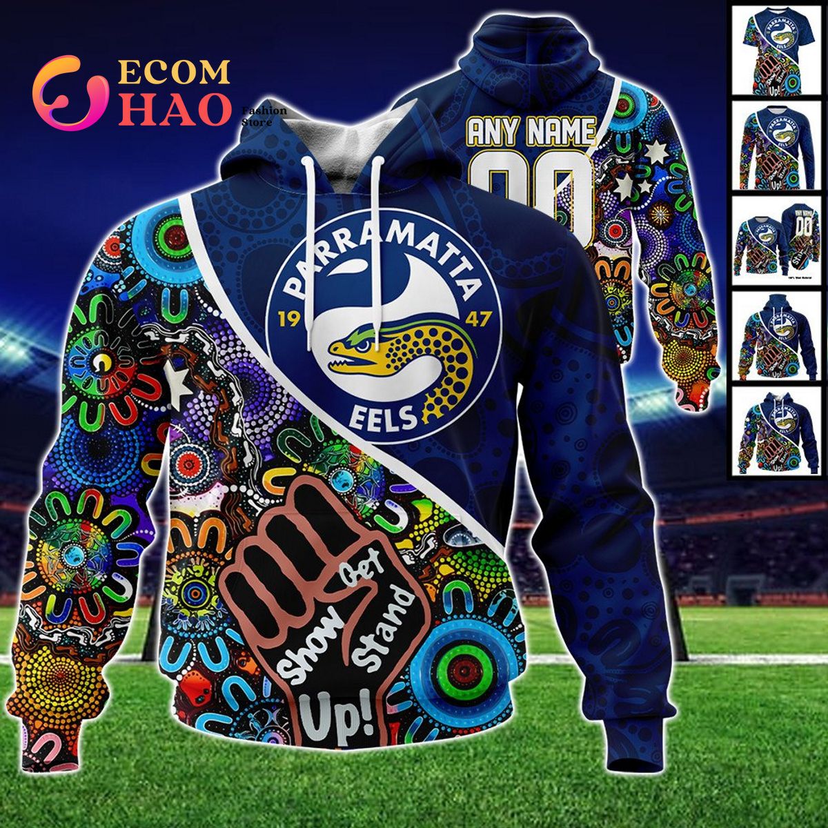 Parramatta Eels Personalized Indigenous Naidoc 3D Hoodie