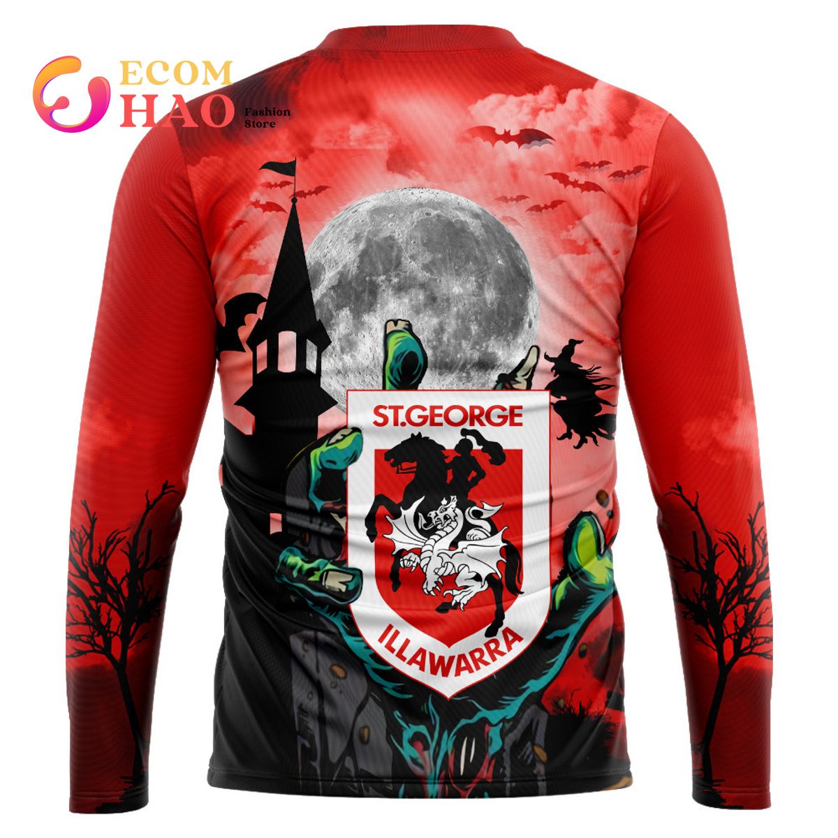 St. George Illawarra Dragons Halloween Is Coming 3D Hoodie