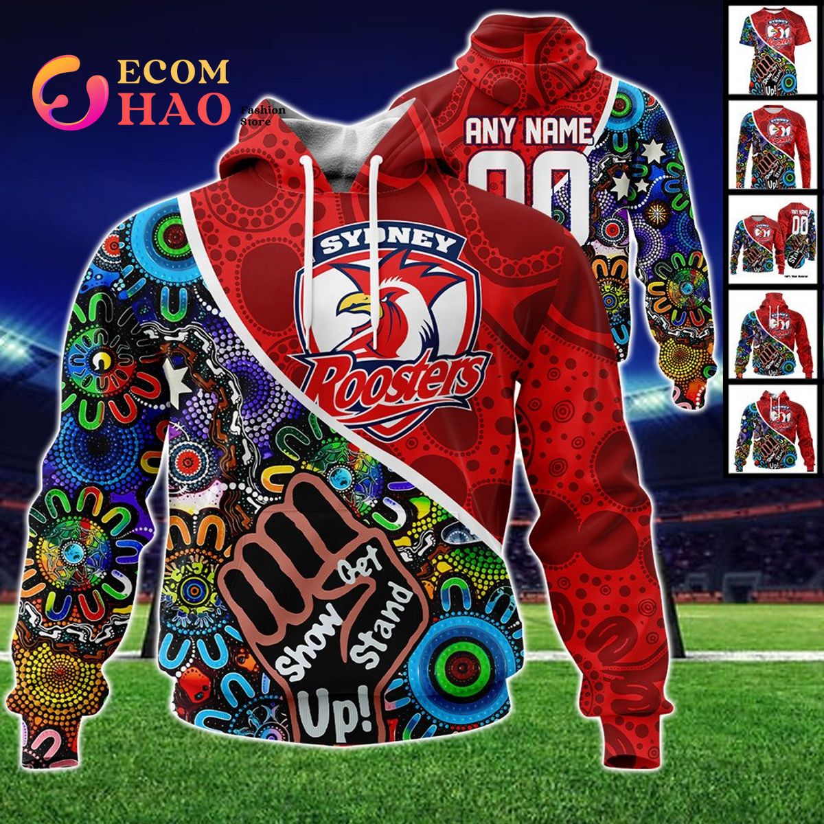 Sydney Roosters Personalized Indigenous Naidoc 3D Hoodie