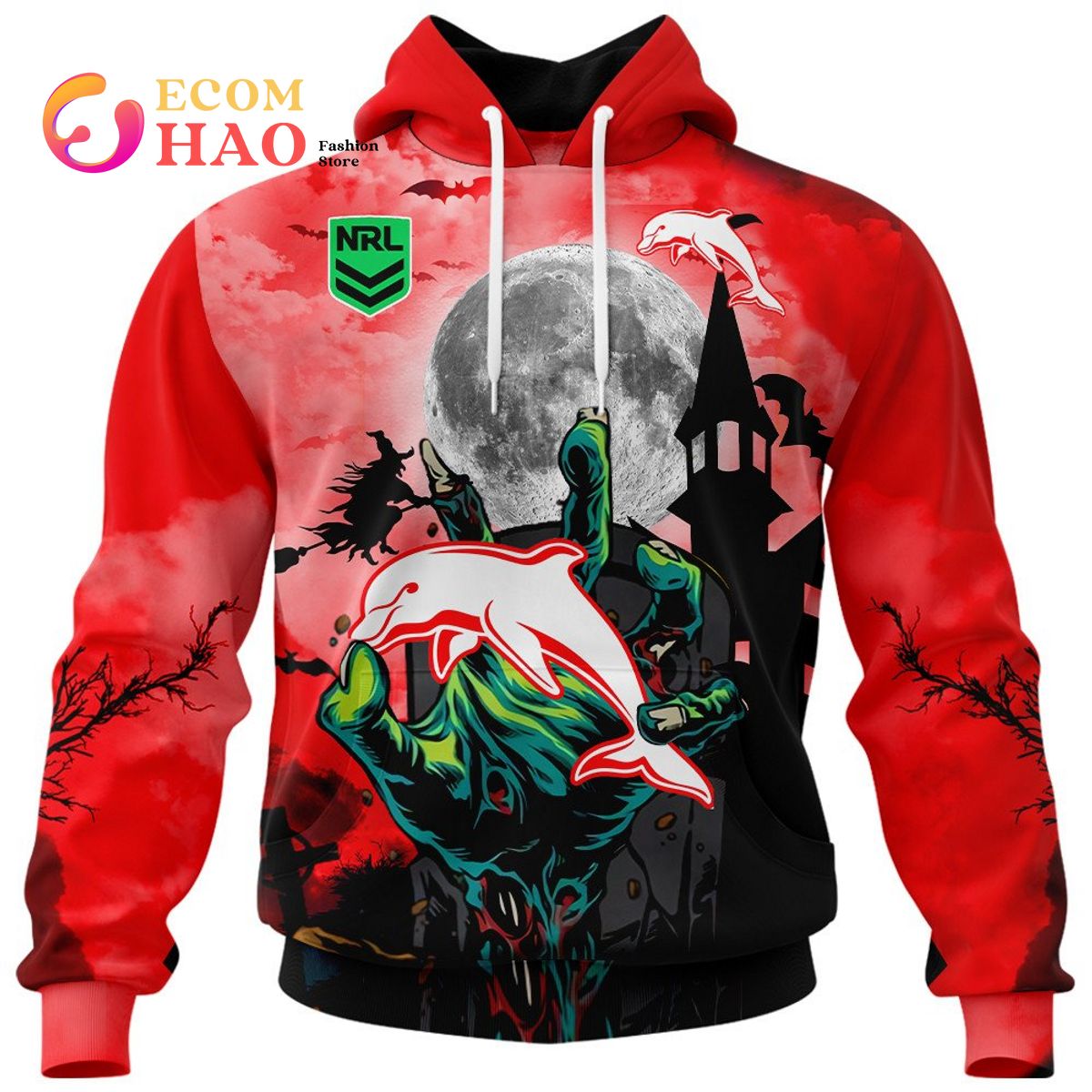 The Dolphins Halloween Is Coming 3D Hoodie