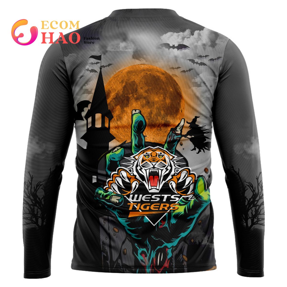 Wests Tigers Halloween Is Coming 3D Hoodie