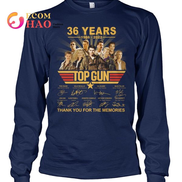 36 Years 1986-2022 Top Gun Thank You For The Memories T-Shirt