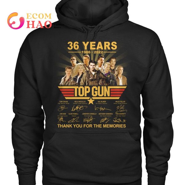 36 Years 1986-2022 Top Gun Thank You For The Memories T-Shirt
