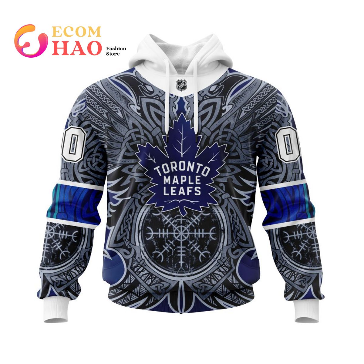 NHL Toronto Maple Leafs  Specialized Norse Viking Symbols 3D Hoodie