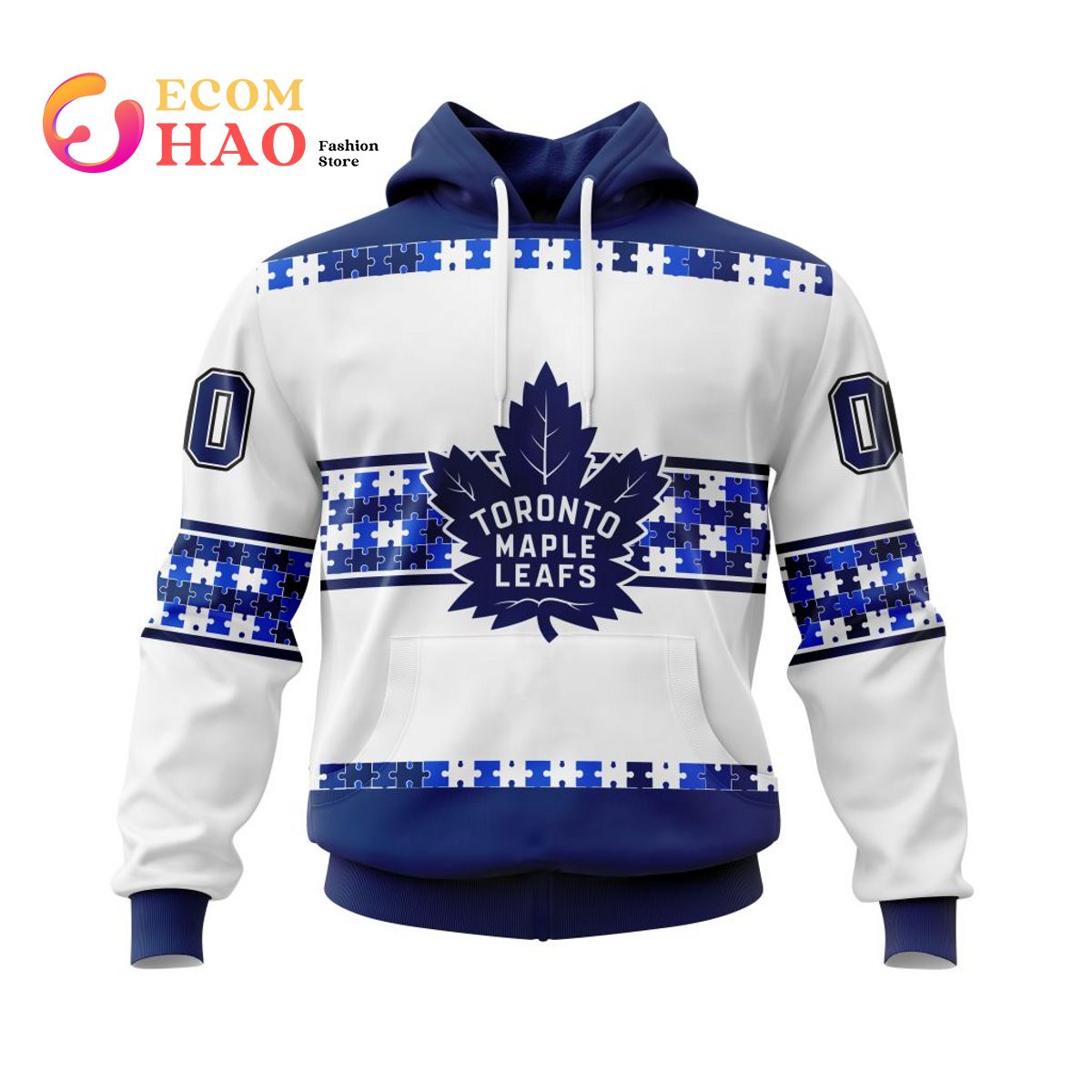 NHL Toronto Maple Leafs Autism Awareness Personalized 3D Hoodie